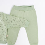 Compleu Elena 2 piese - verde - Botez bebelusi