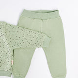 Compleu Elena 2 piese - verde - Botez bebelusi