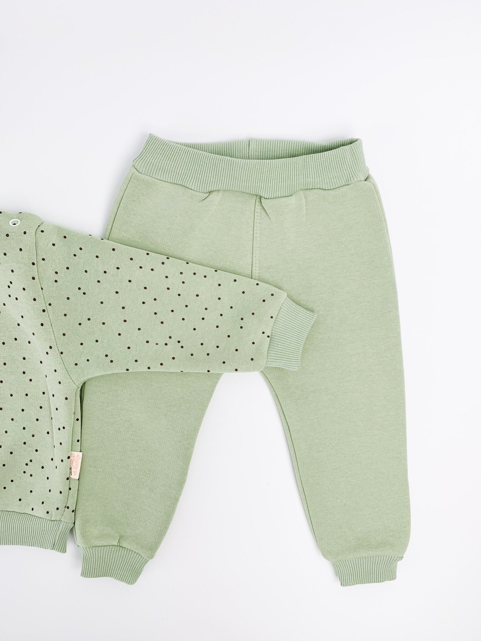 Compleu Elena 2 piese - verde - Botez bebelusi