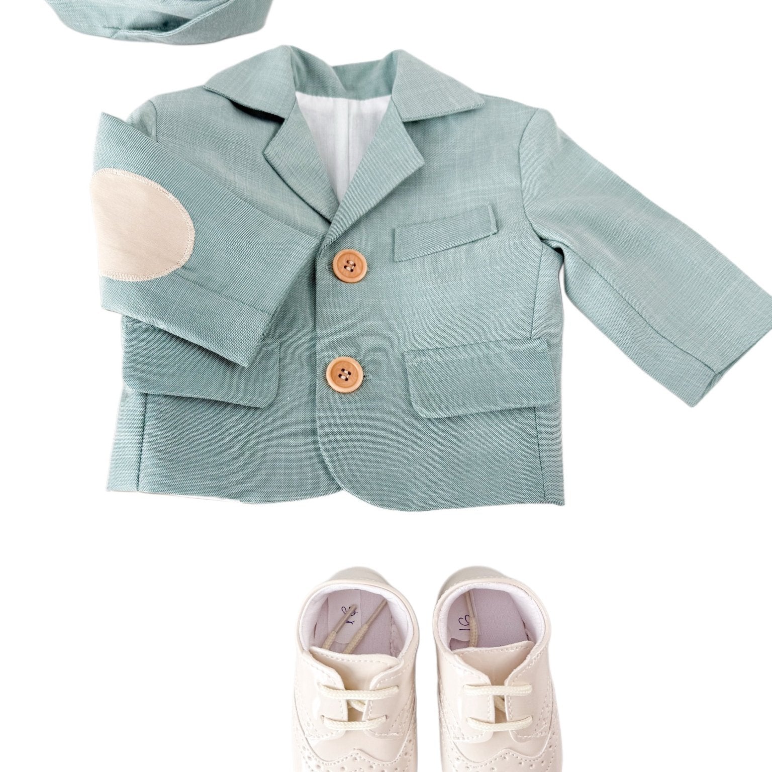 Costum botez baiat din In cu incaltaminte - Botez bebelusi