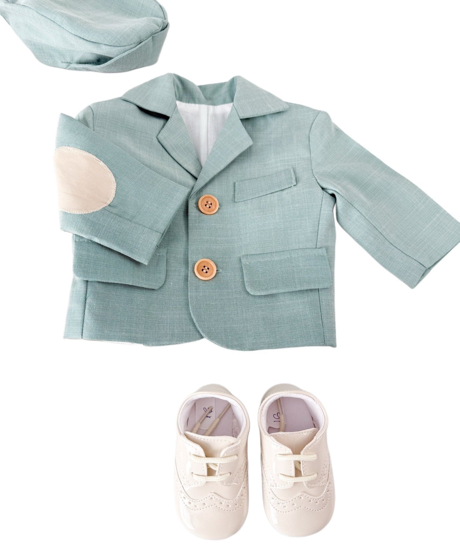 Costum botez baiat din In cu incaltaminte - Botez bebelusi