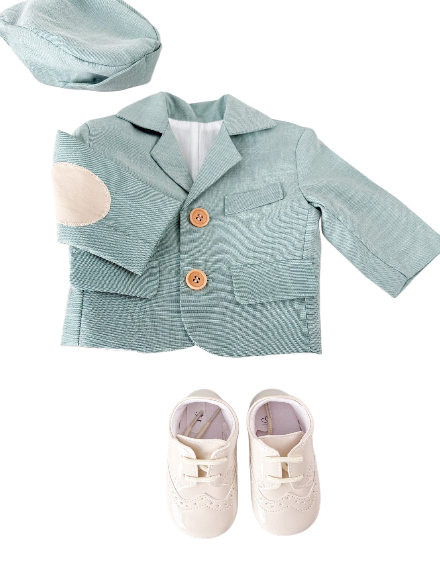Costum botez baiat din In cu incaltaminte - Botez bebelusi