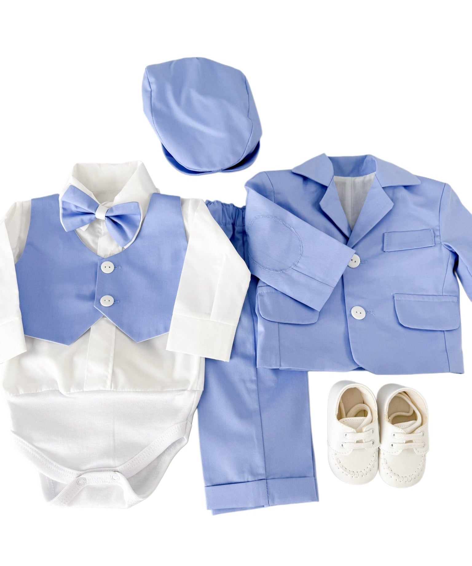 Costum botez baiat Fabian cu incaltaminte - Botez bebelusi