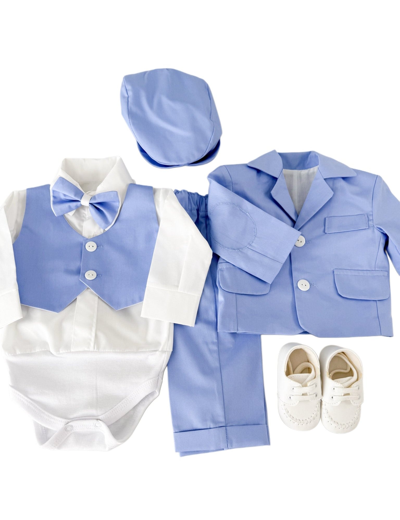 Costum botez baiat Fabian cu incaltaminte - Botez bebelusi