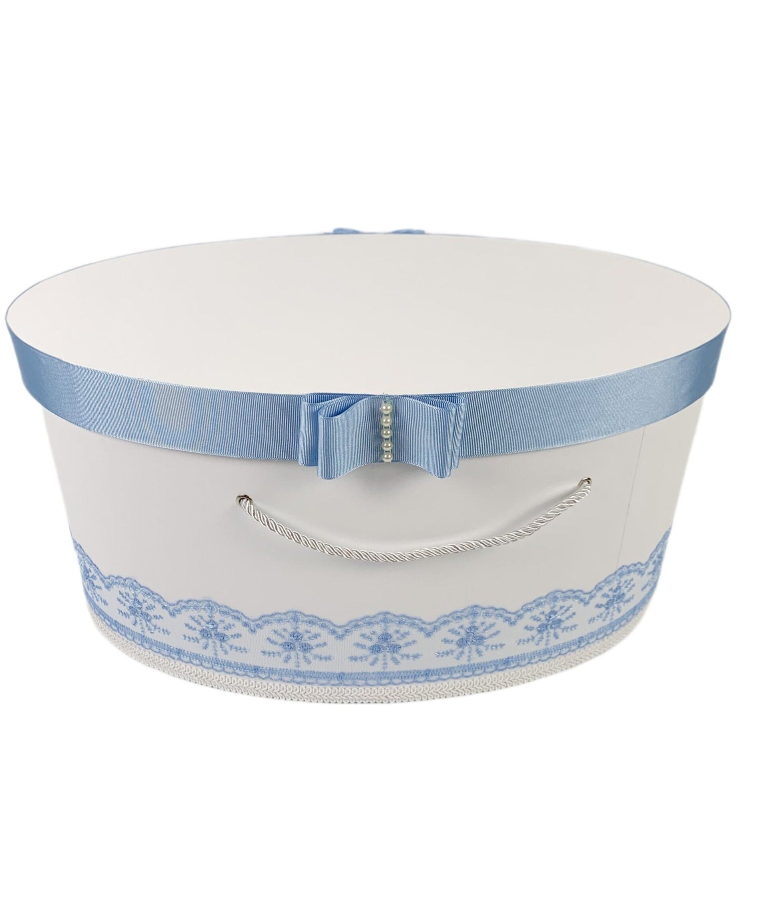 Cufar botez cu dantela bleo - Botez bebelusi