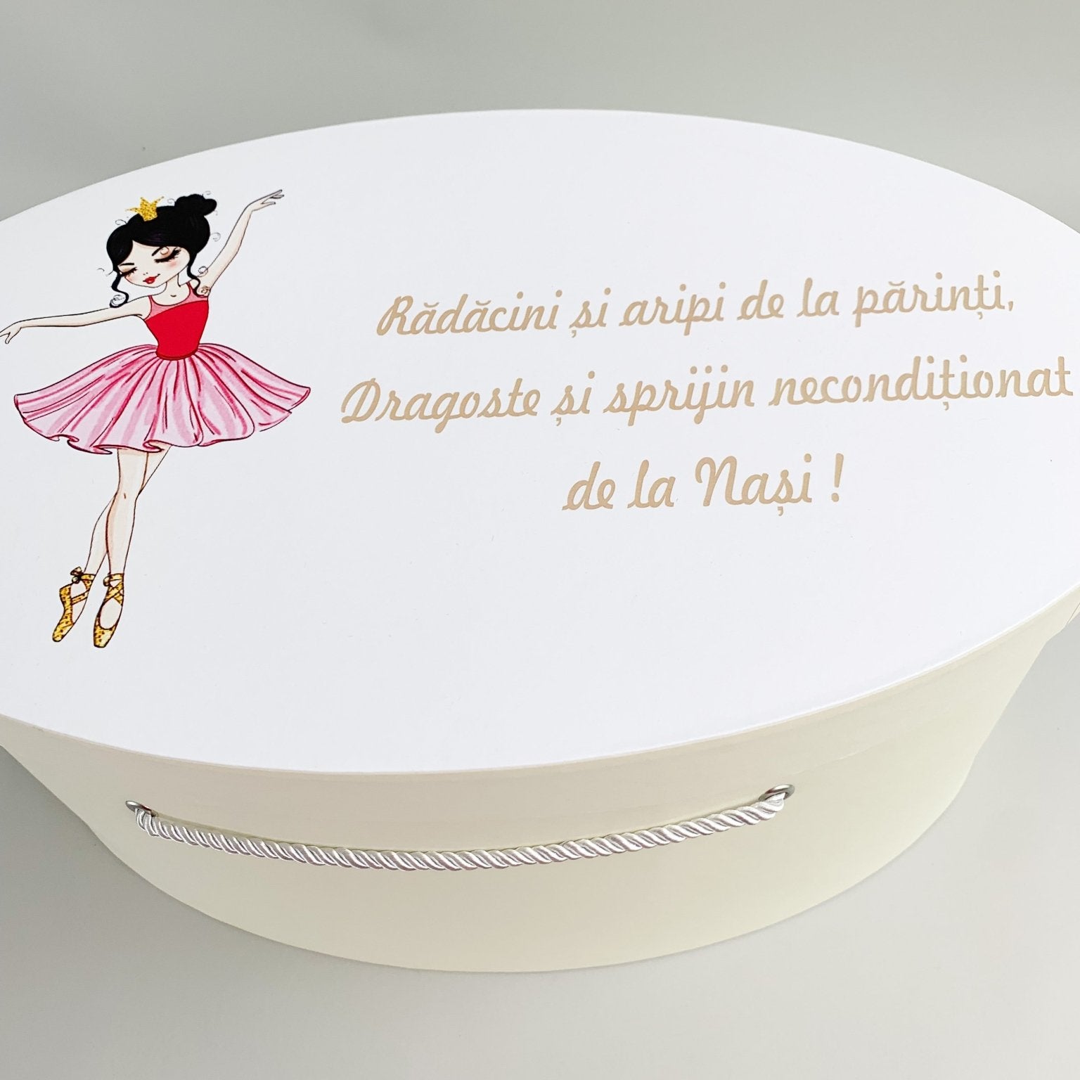 Cufar ivoire cu balerina - Botez bebelusi