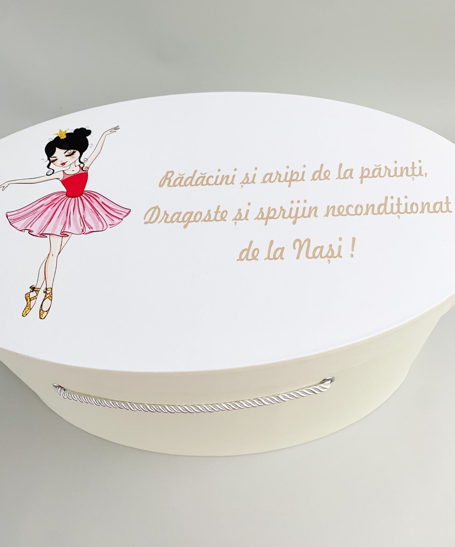 Cufar ivoire cu balerina - Botez bebelusi
