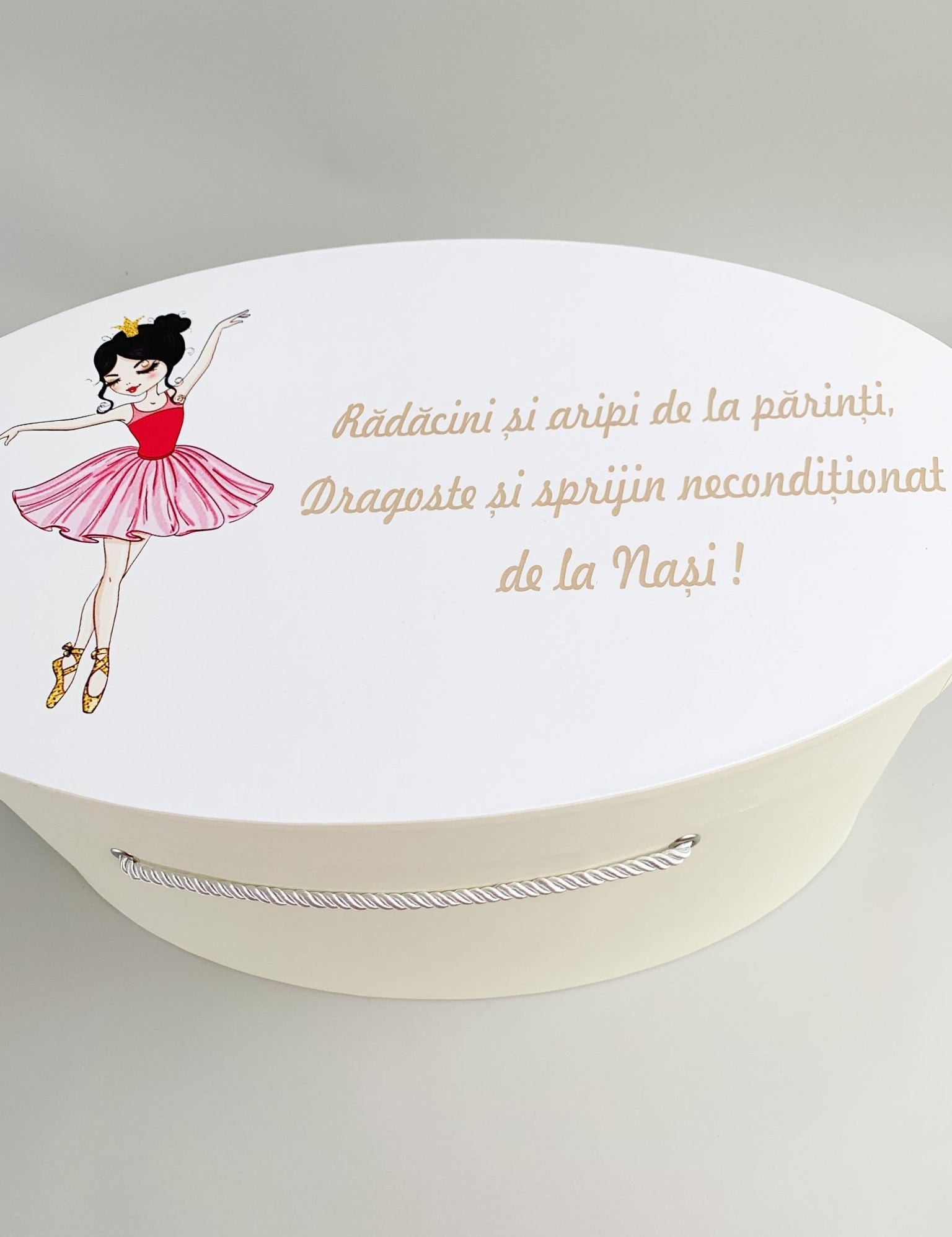 Cufar ivoire cu balerina - Botez bebelusi