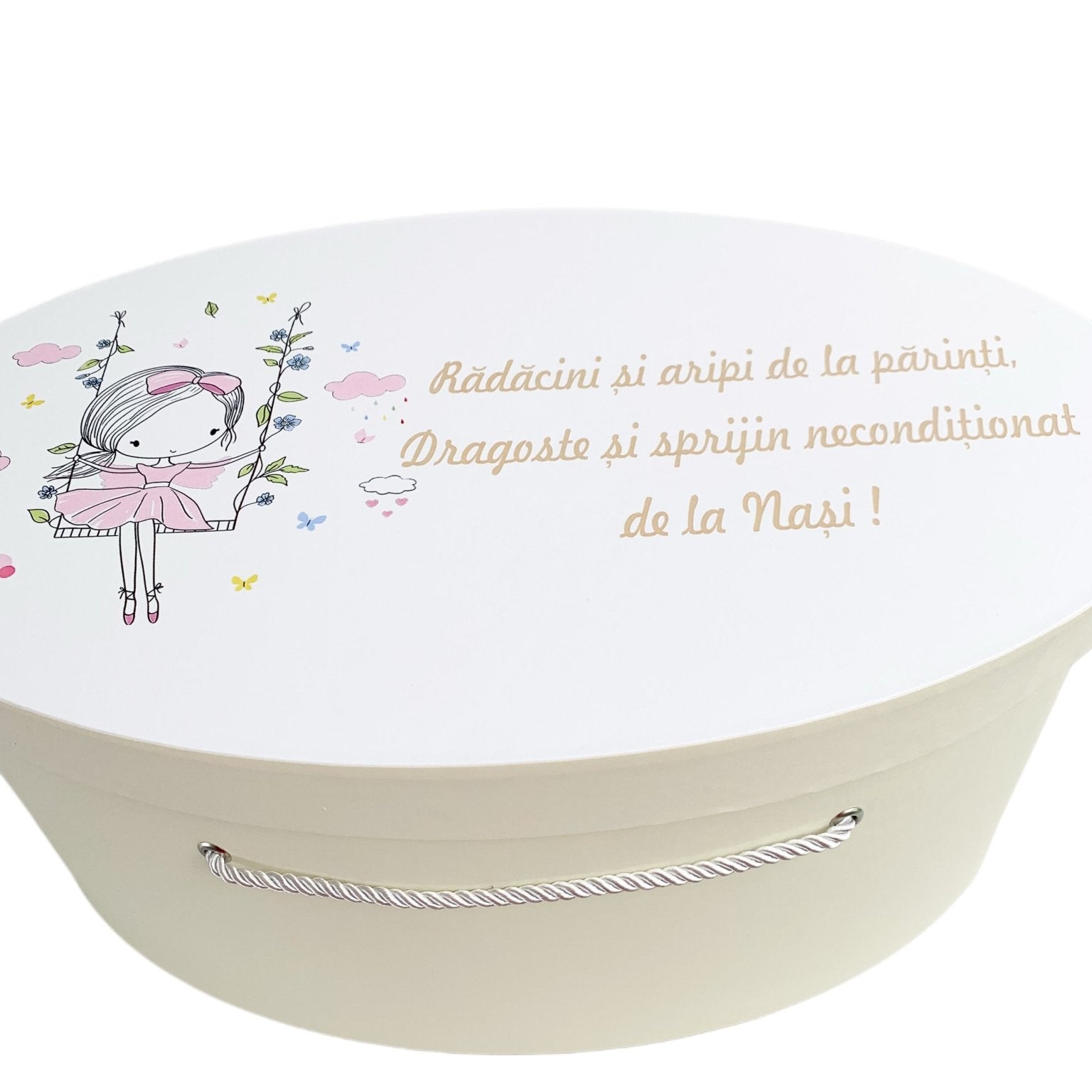 Cufar ivoire cu fetita in leagan - Botez bebelusi