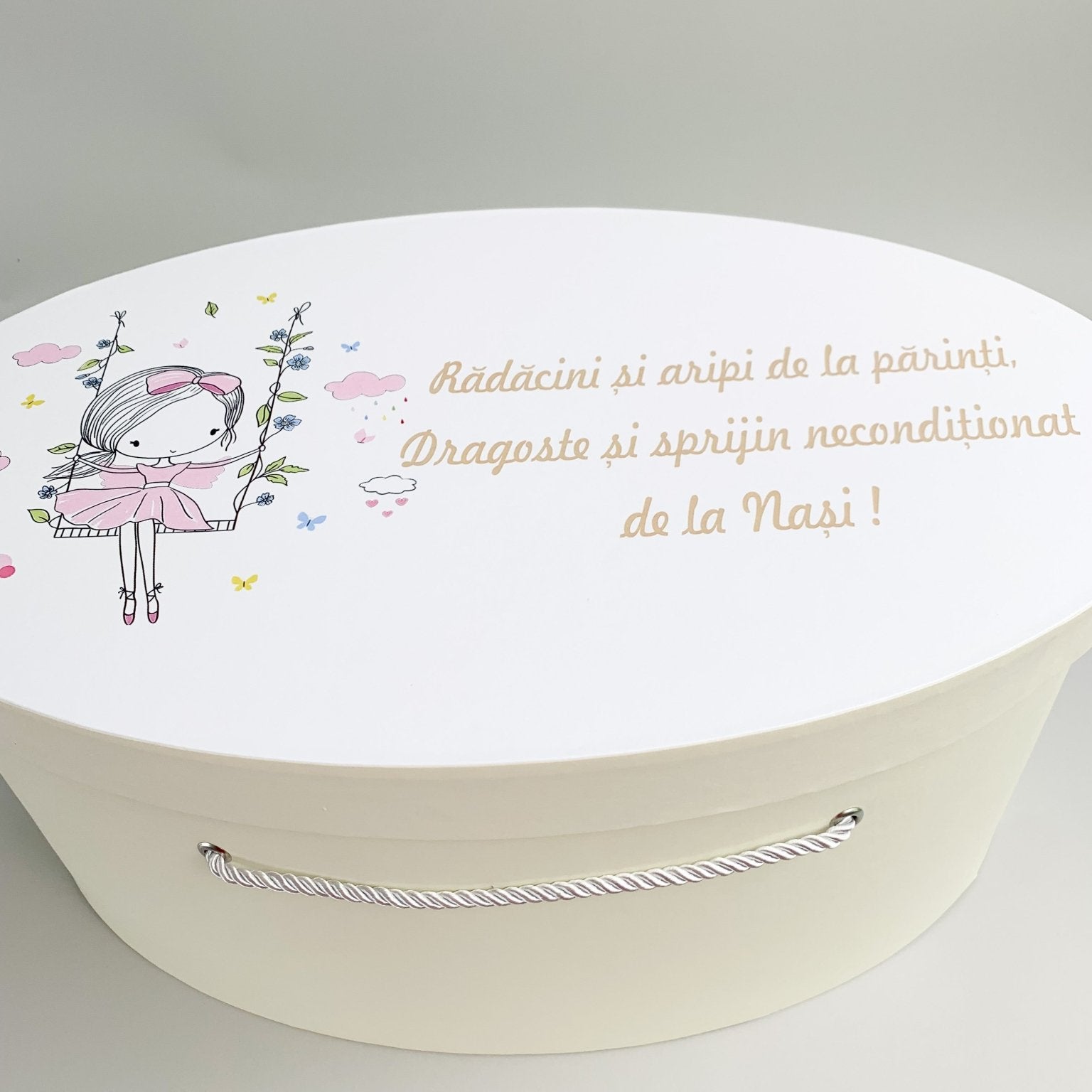 Cufar ivoire cu fetita in leagan - Botez bebelusi