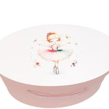 Cufar roz cu balerina personalizat - Botez bebelusi