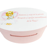 Cufar roz pal cu ingeras - Botez bebelusi