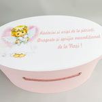 Cufar roz pal cu ingeras - Botez bebelusi