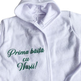 Halat baie baiat “Prima baita cu nasii” – verde - Botez bebelusi