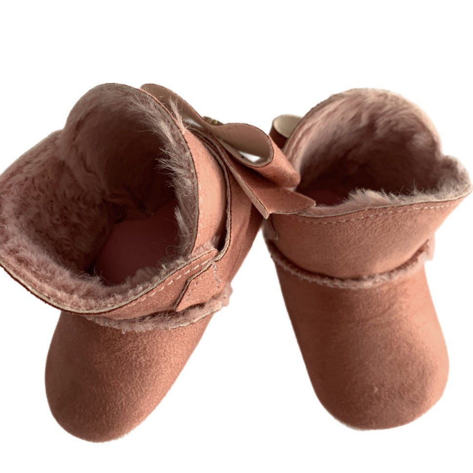 Incaltaminte imblanita iarna fetita roz - Botez bebelusi