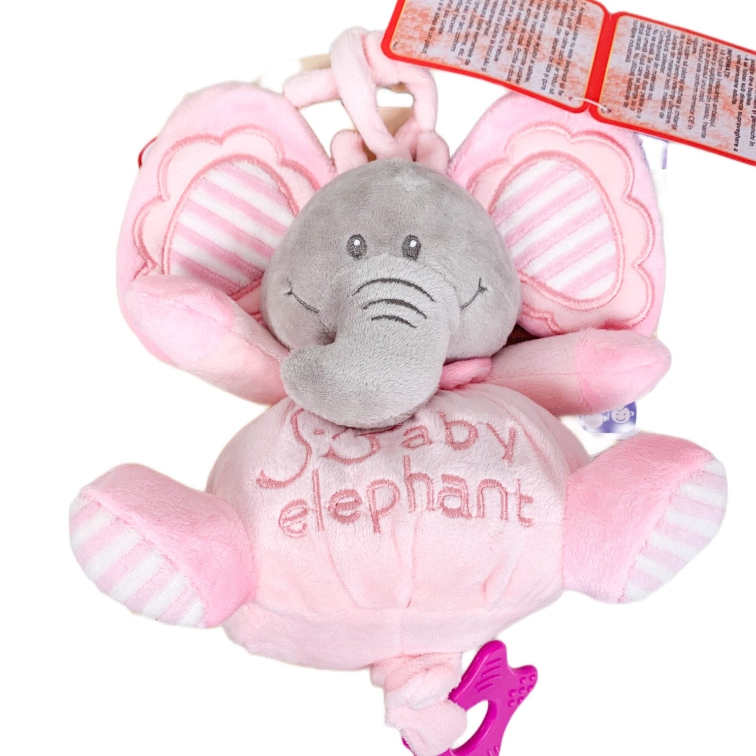 Jucarie muzicala elefantel roz - Botez bebelusi