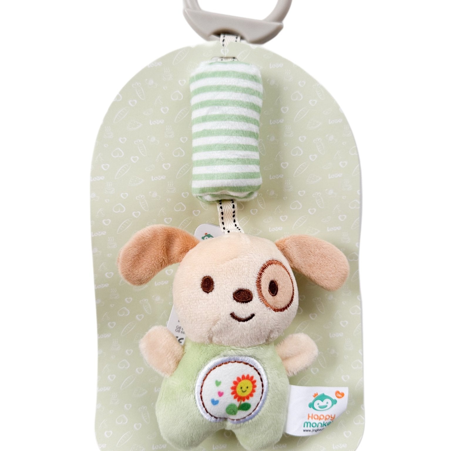 Jucarie zornaitoare cu catelus de plus - Botez bebelusi