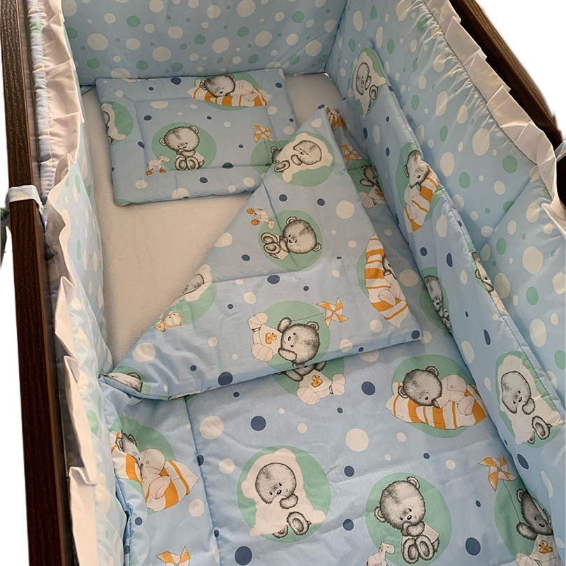 Lenjerie ursuleț cu buline - Botez bebelusi