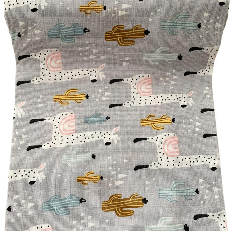 Muselina safari roz - Botez bebelusi