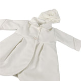 Palton alb cu turban alb fetita - Botez bebelusi