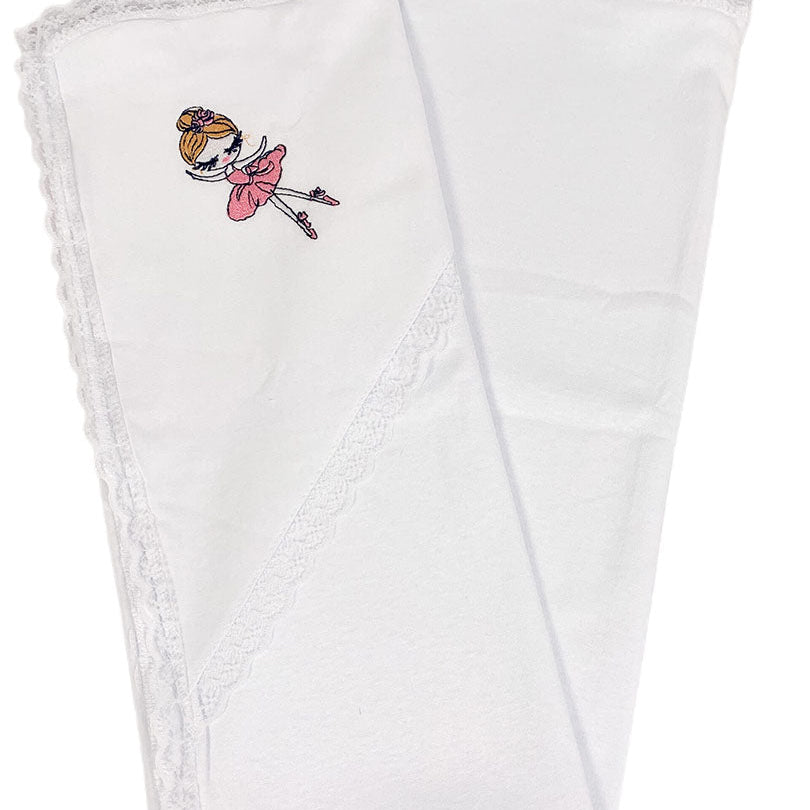 Panza mir alba cu balerina - Botez bebelusi