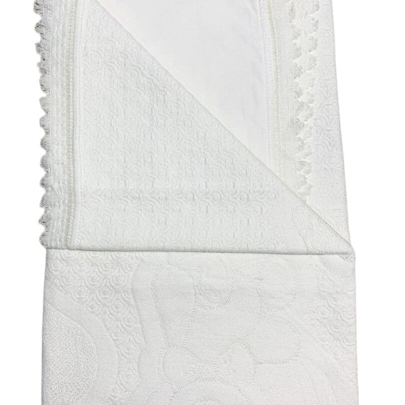 Patura alba bumbac - Botez bebelusi