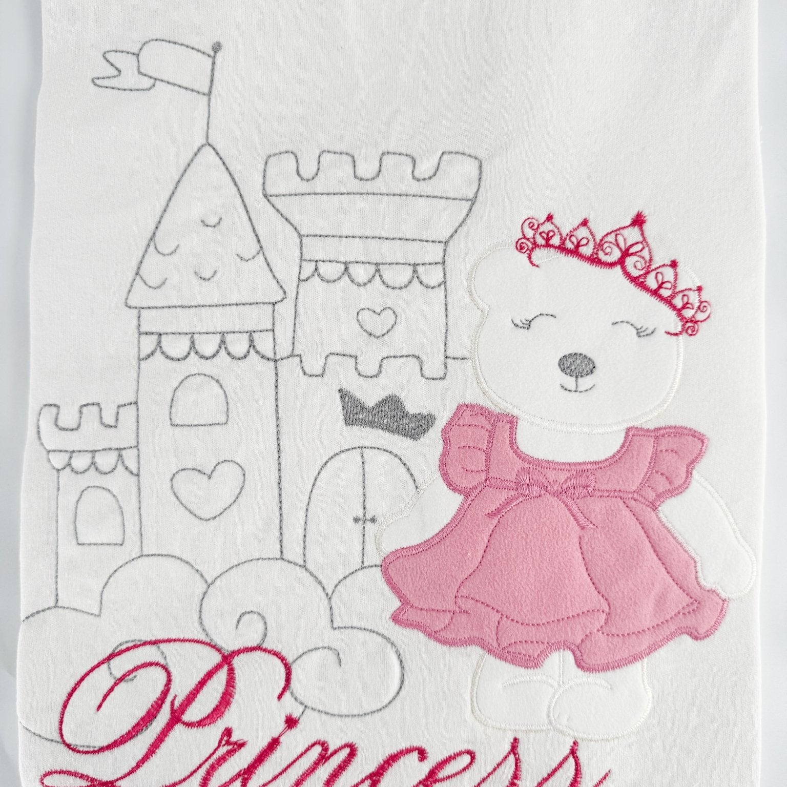 Patura bebelus bumbac cu printesa - Botez bebelusi