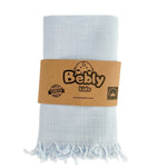 Patura bebelus din muselina bleu - Botez bebelusi