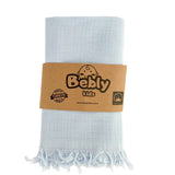 Patura bebelus din muselina bleu - Botez bebelusi