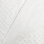 Patura bebelusi pufoasa cu bulinute - alb - Botez bebelusi