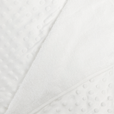 Patura bebelusi pufoasa cu bulinute - alb - Botez bebelusi