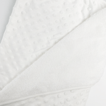 Patura bebelusi pufoasa cu bulinute - alb - Botez bebelusi