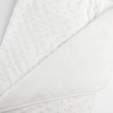 Patura bebelusi pufoasa cu bulinute - alb - Botez bebelusi