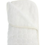 Patura bebelusi pufoasa cu inimioare - alba - Botez bebelusi