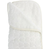 Patura bebelusi pufoasa cu inimioare - alba - Botez bebelusi