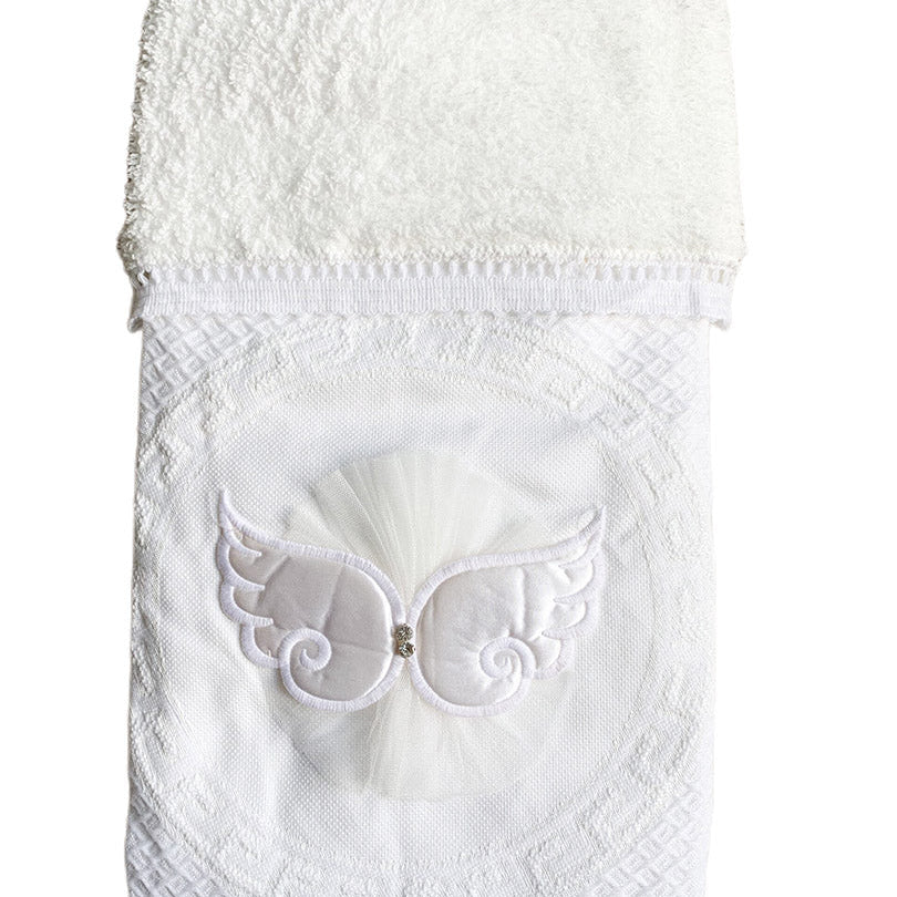 Patura Cocolino cu aripi albe - Botez bebelusi