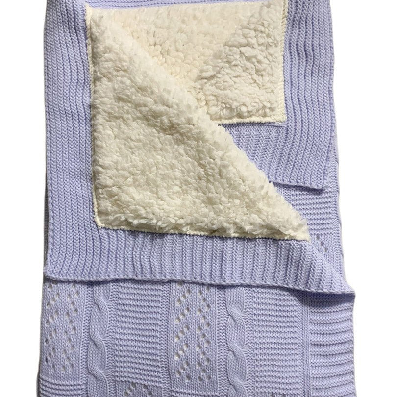 Patura crosetata bleu - Botez bebelusi