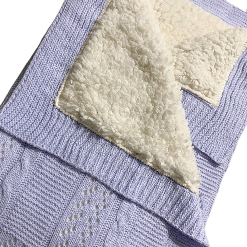 Patura crosetata bleu - Botez bebelusi