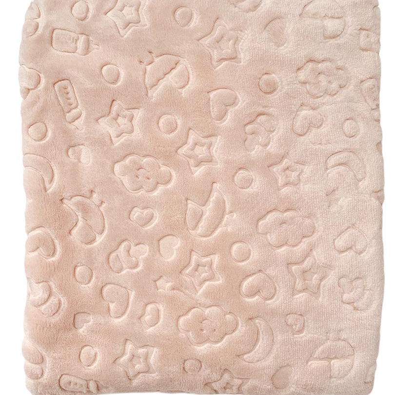 Patura moale roz pudra - Botez bebelusi