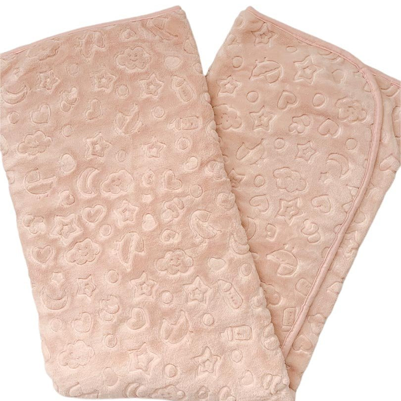 Patura moale roz pudra - Botez bebelusi