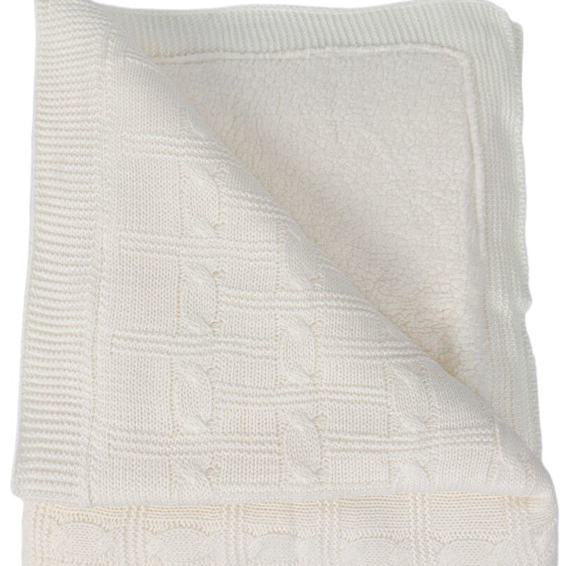 Patura tricotata alba Cocolino - Botez bebelusi