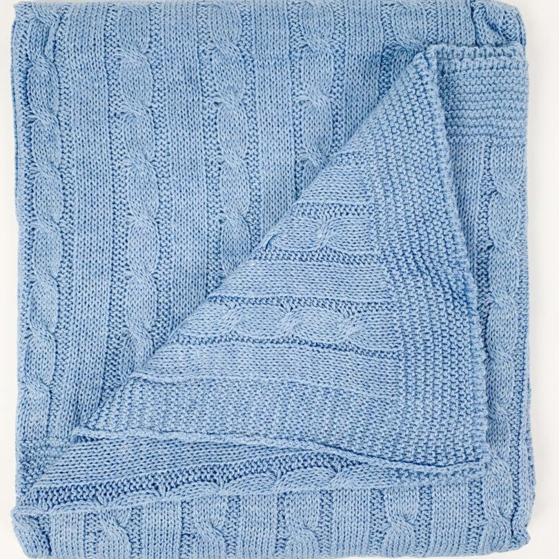 Patura tricotata albastra - Botez bebelusi