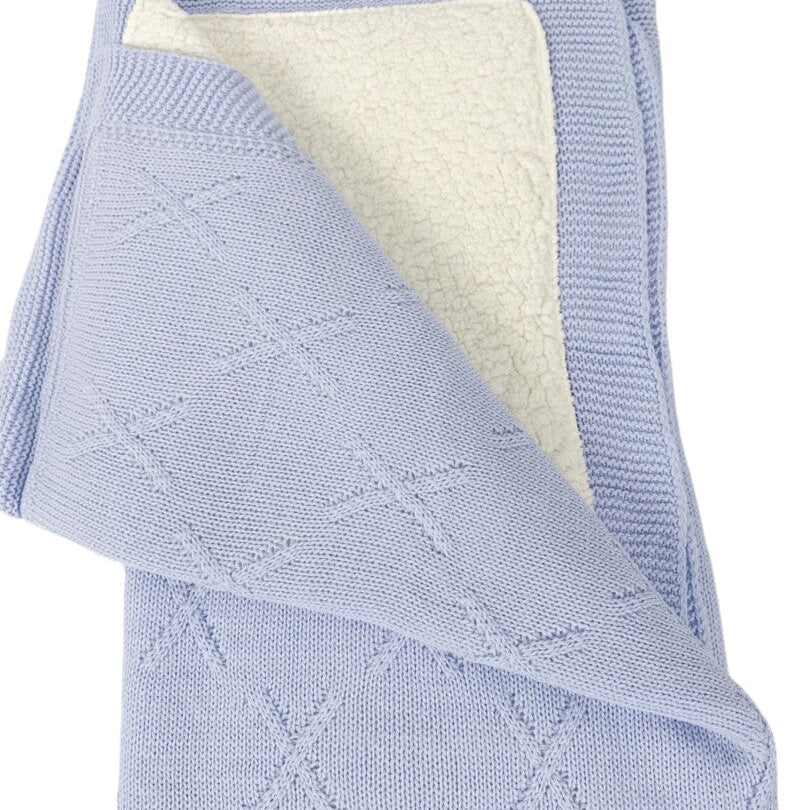 Patura tricotata albastra Cocolino - Botez bebelusi