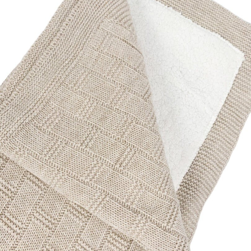 Patura tricotata bej Cocolino - Botez bebelusi