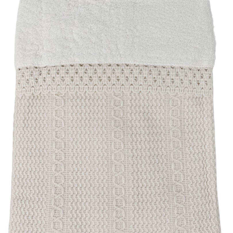 Patura tricotata crem Cocolino - Botez bebelusi