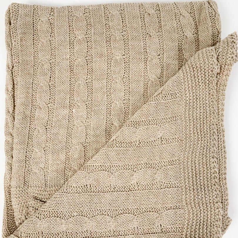 Patura tricotata maro - Botez bebelusi