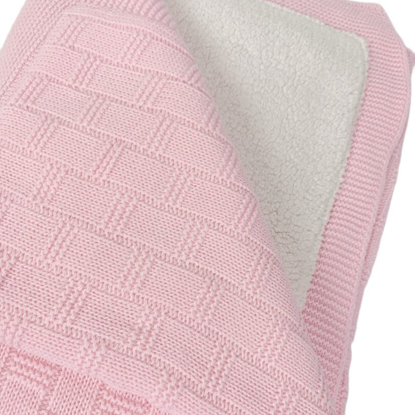 Patura tricotata roz Cocolino - Botez bebelusi