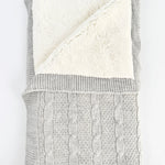 Patura/Pled tricotat gri Cocolino - Botez bebelusi