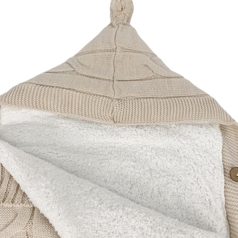 Port bebe tricotat crem - Botez bebelusi