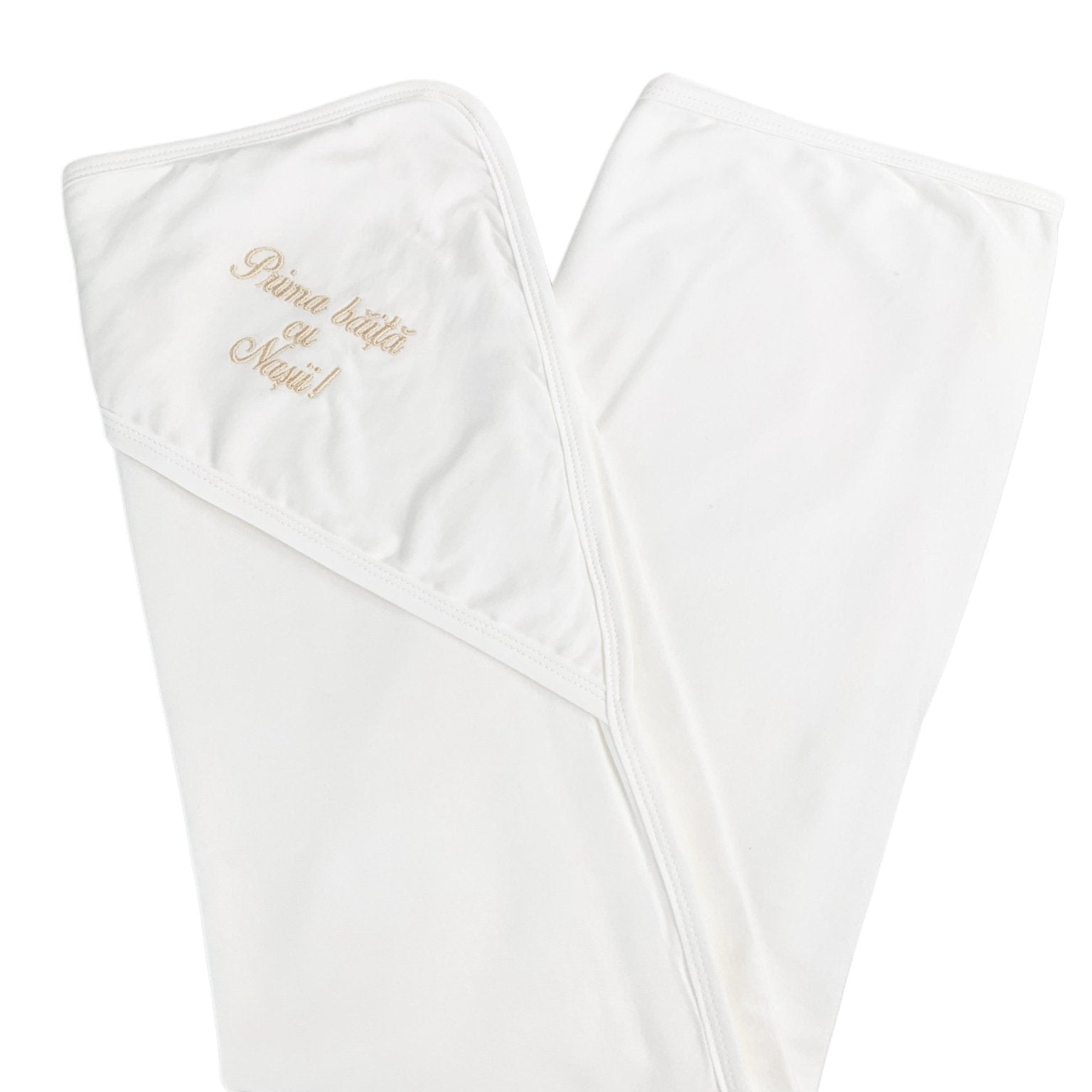 Prosop baie brodat "Prima baita cu Nasii" - Botez bebelusi